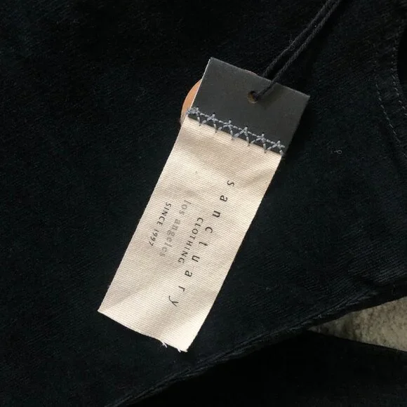 SANCTUARY DENIM Corduroy Jeans Size 28 Black NWT - Picture 3 of 6